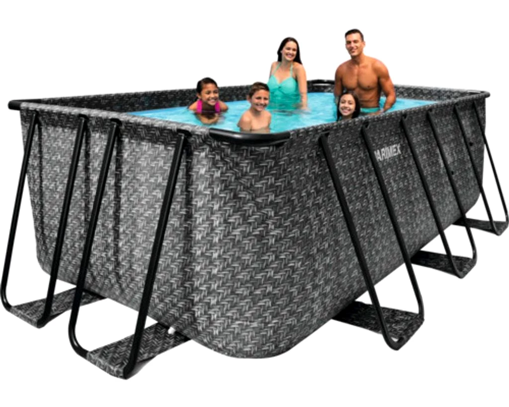 Aufstellpool Framepool Marimex Florida eckig 400x215x122 cm ohne Zubehör rattan