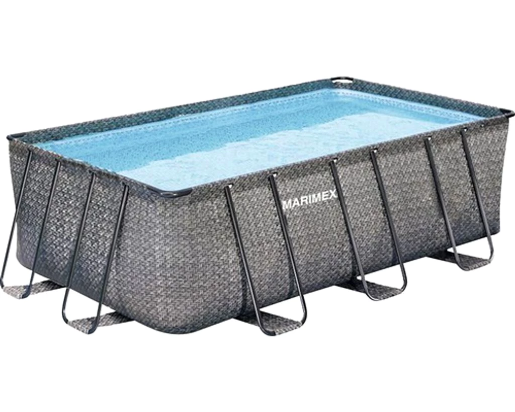 Aufstellpool Framepool Marimex Florida eckig 400x215x122 cm ohne Zubehör rattan