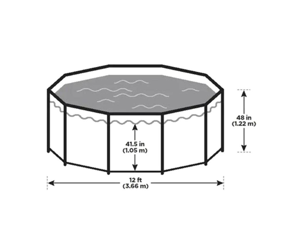 Aufstellpool Framepool Marimex Florida rund Ø 366 cm ohne Zubehör Steinoptik