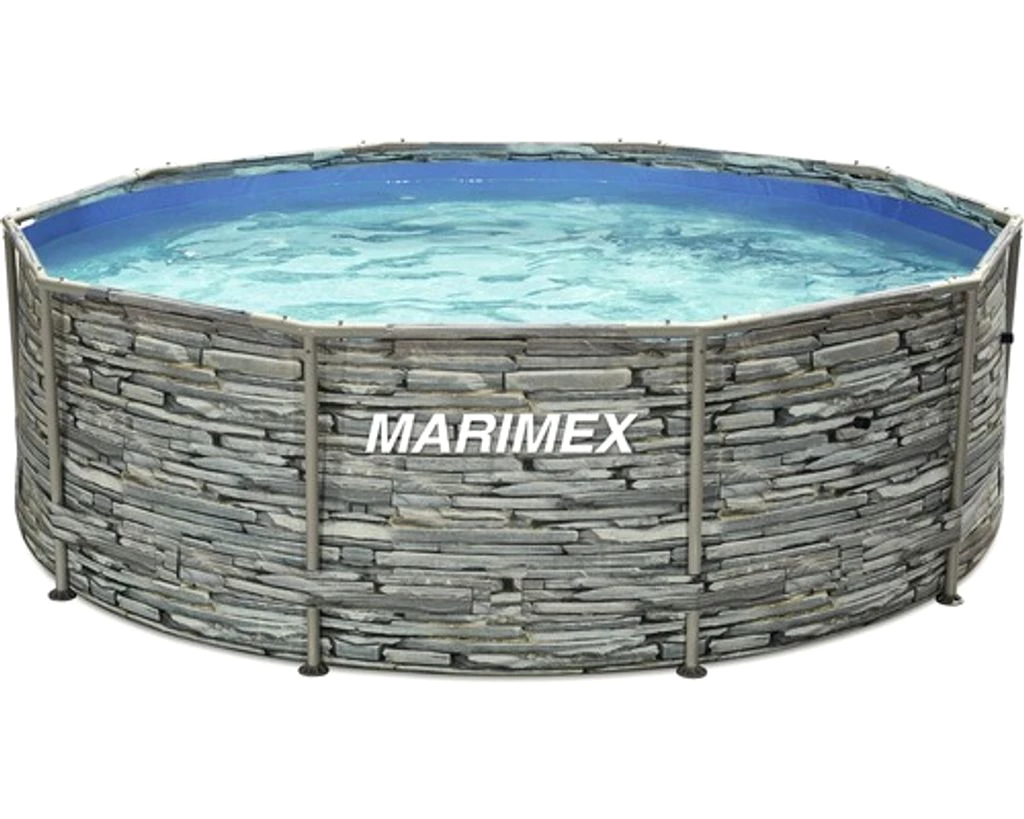 Aufstellpool Framepool Marimex Florida rund Ø 366 cm ohne Zubehör Steinoptik