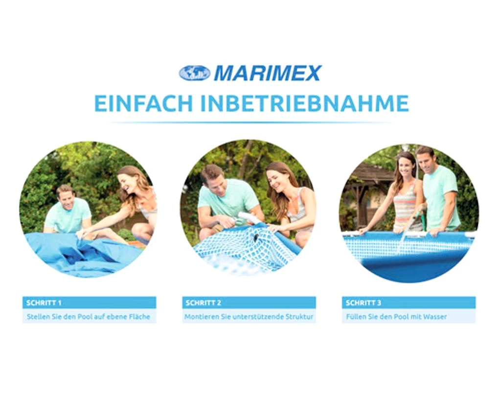 Aufstellpool Framepool Marimex Florida eckig 400x215x122 cm ohne Zubehör rattan