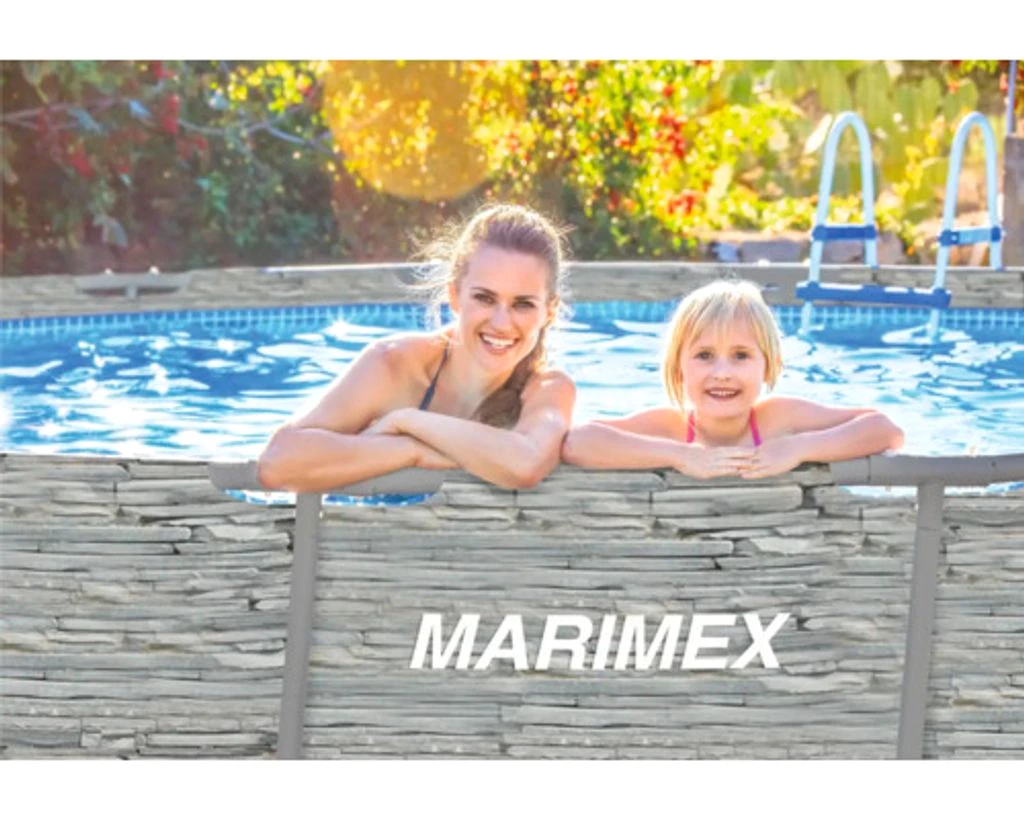 Aufstellpool Framepool Marimex Florida rund Ø 366 cm ohne Zubehör Steinoptik